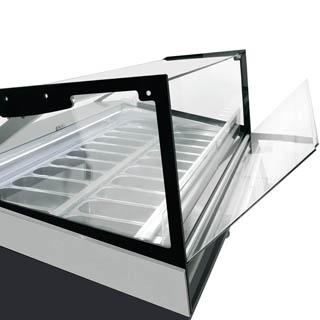 Infrico USA IDC-VAR12H FG Display Cases Gelato - Flat Glass,INF-IDC-VAR12H FG, Chef's Deal